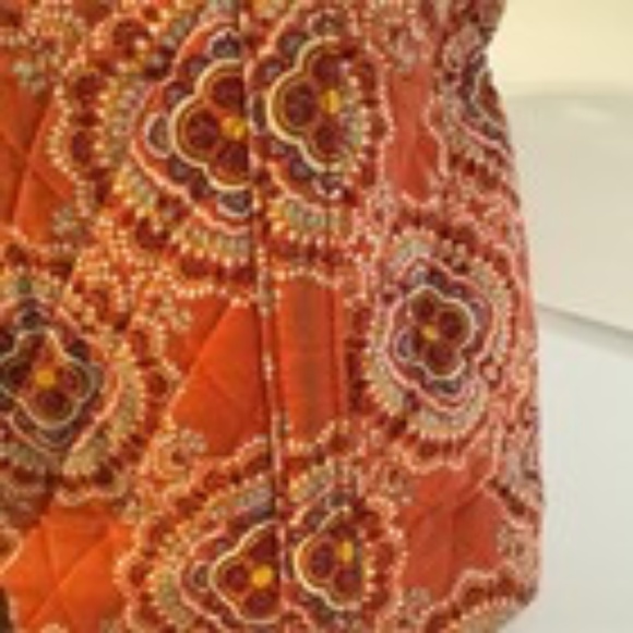 Vera Bradley Villager Tote & Wristlet Set Symphony in Hue Orange Floral Cotton - Picture 11 of 15